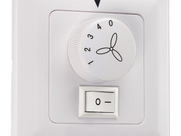 4 Speed Wall Control with Light Switch
