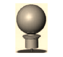 Aluminium Cast Ball Finial - Mill Finish