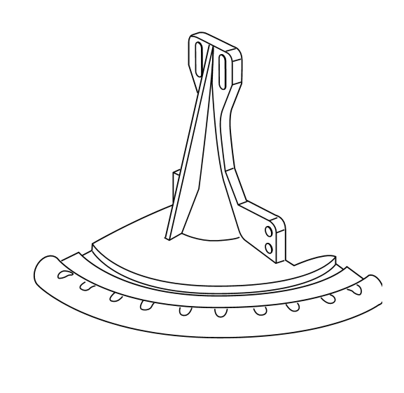 Mk4 Half Ridge Die Cast End Right