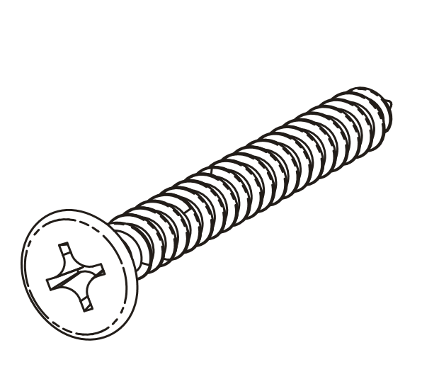 H/Ridge Die Cast Fix Screw 10mm X 1.5"