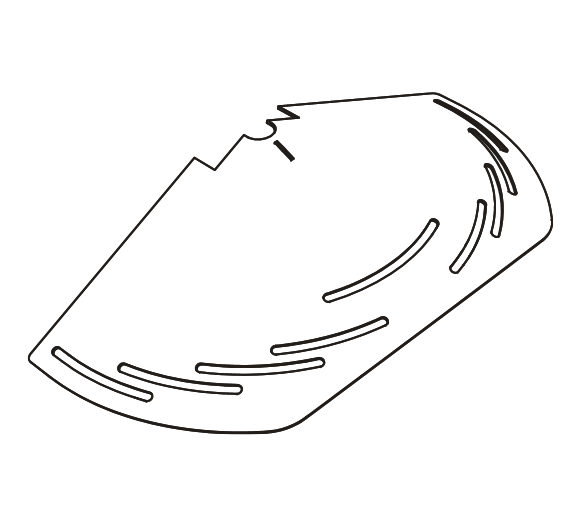 Slotted Ridge End Large 20 Deg