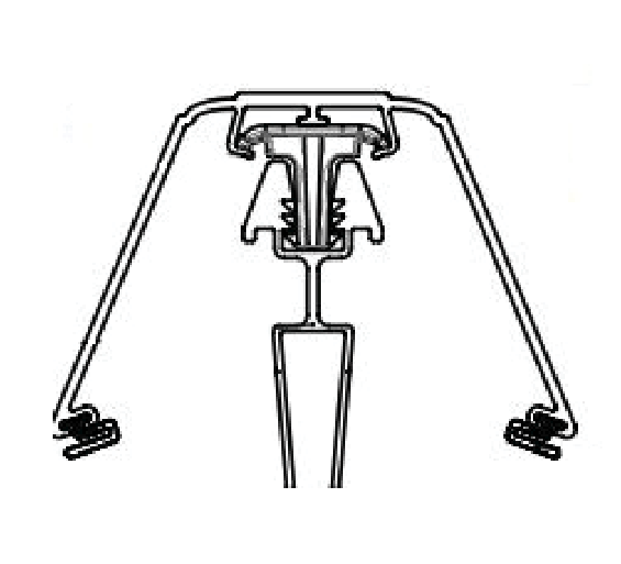 Aluminium Clip Fit Bar Cap Geor 25mm 6M