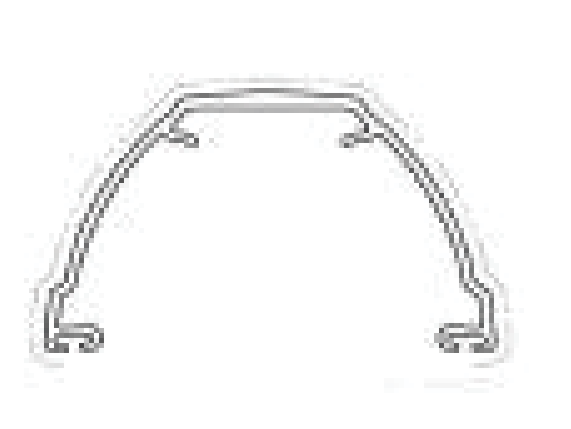 Ali Clip Fit Bar Cap Tran Std 25mm 6M.