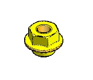 M6 Spigot Nut (9mm Hole)