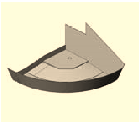 Half ridge internal radius fixing bracket