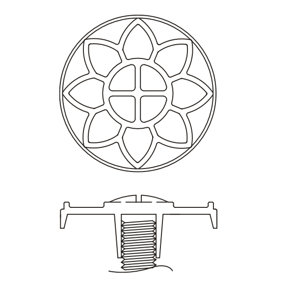Threaded Wok Rose Long 150mm Thread 