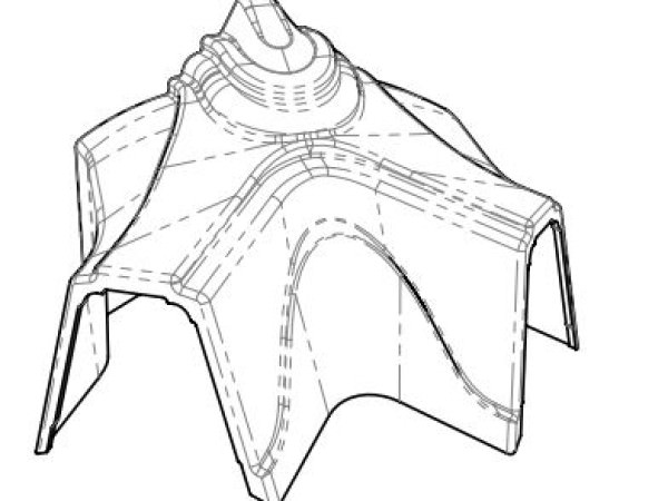 RIDGE END COVER PVC