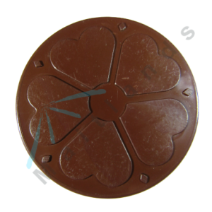 Decorative End Cap Rose Motif