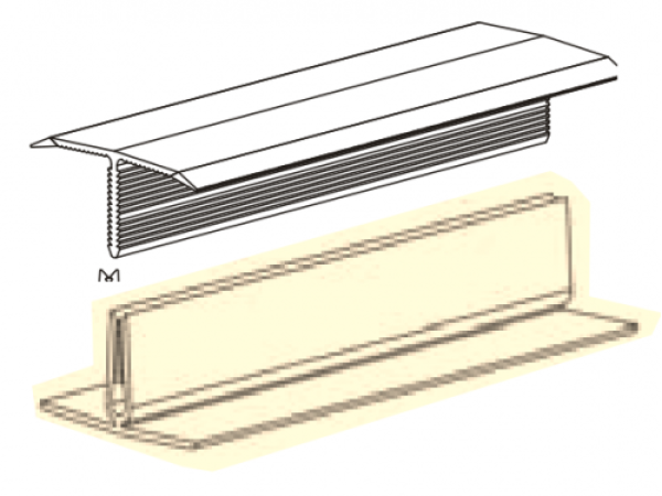 2 Piece Pvc Muntin Bar Top & Bottom Section 1M.